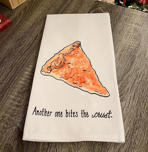 Pizza Crust Tea Towel